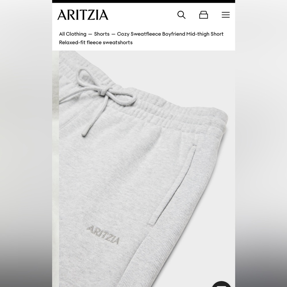 Aritzia Cozy fleece boyfriend short - Picture 2 of 5